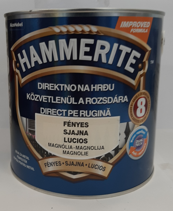 HAMMERITE FÉMFESTÉK 0,75L FÉNYES MAGNÓLIA hammerite6