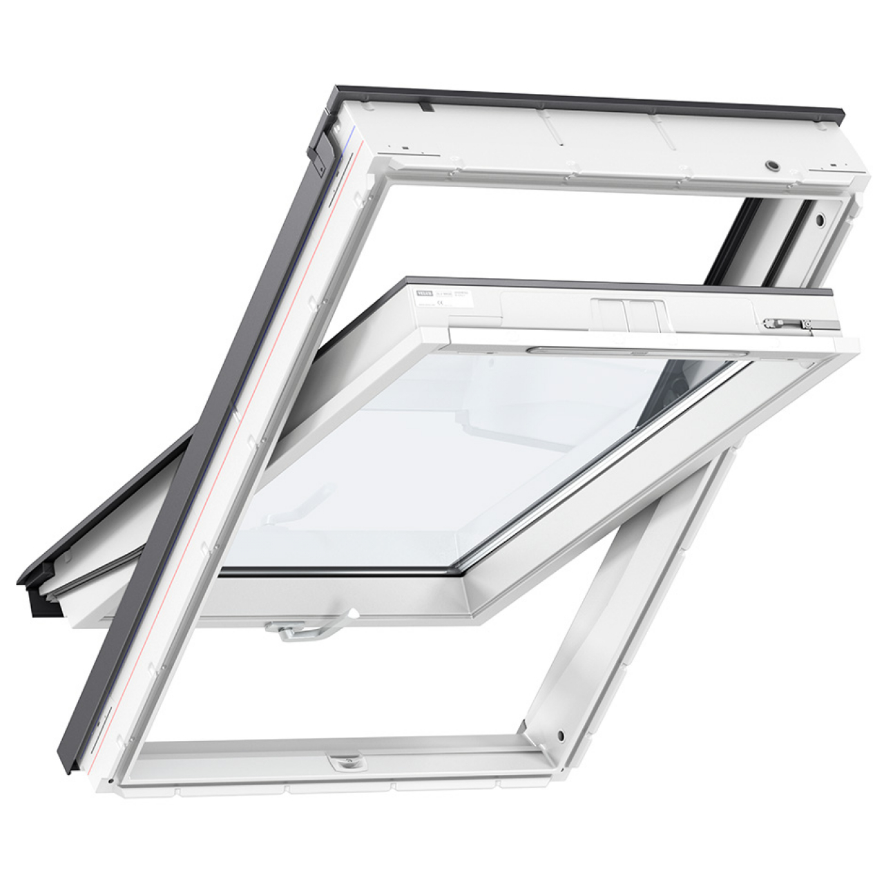 Velux - Standard Plus Alsó kilincses műanyag bevonatos tetőtéri ablak GLU0064B