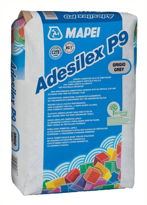 Mapei Adesilex P9 25 kg fehér kül- beltérre ragasztóhabarcs