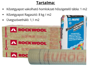 Rockwool Frontrock S kőzetgyapot hőszigetelő rendszer 20mm