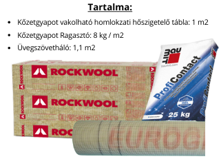 Rockwool Frontrock S kőzetgyapot hőszigetelő rendszer 50mm