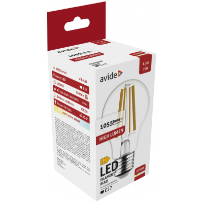 Avide LED Filament Globe 8.5W E27 WW High Lumen (ABLFG27WW-HL-8.5W)
