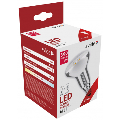 Avide LED Filament R50 4W E14 160° WW (ABLFR50WW-4W)