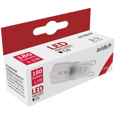 Avide LED 2.5W G9 WW fekvő (ABG9WW-2.5W-B)